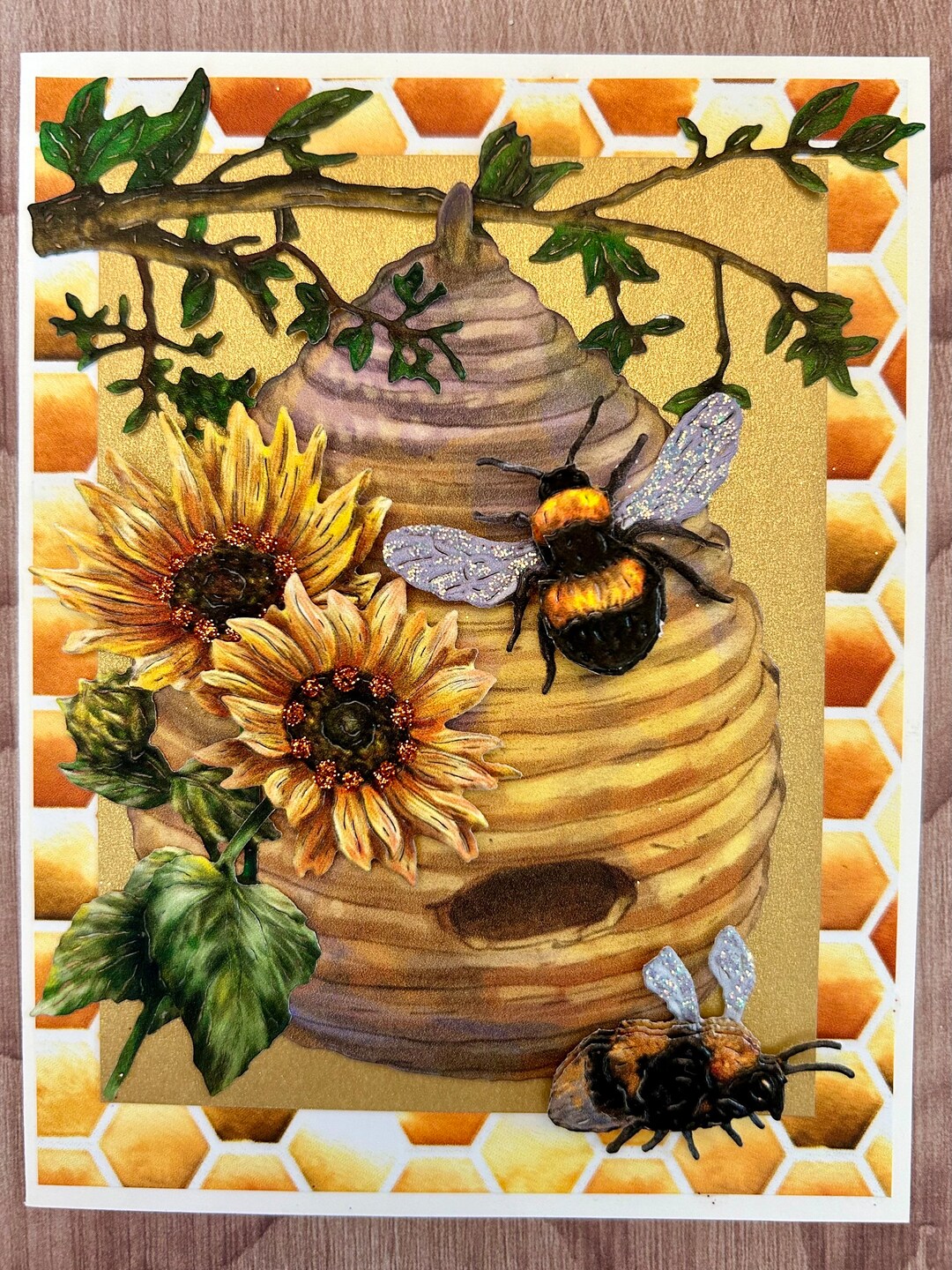 DIY Honeybee Card Kit, Fall Sunflower Theme, All Occasion (makes 3) - Etsy