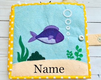 personalized Busy Book| jungle theme Quiet Book| Montessori Book| Felt Book| Sensory Book| Toddler Activity Book