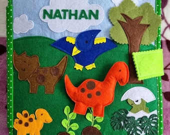 Busy book for toddler , quiet book , Montessori activities, Personalized busy book , handmade book , preschool activity bookFelt