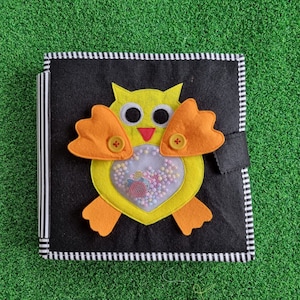 Owl activity book,Busy book for toddler , quiet book , Montessori activities, Personalized busy book , preschool activity book