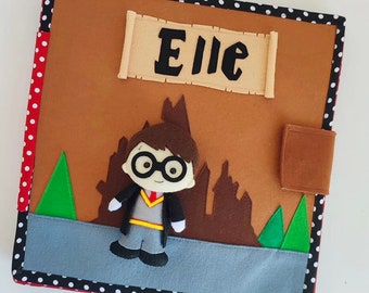 Wizard theme felt activity book, toddler busy book, kids busy book , wizard activity book, wizard book