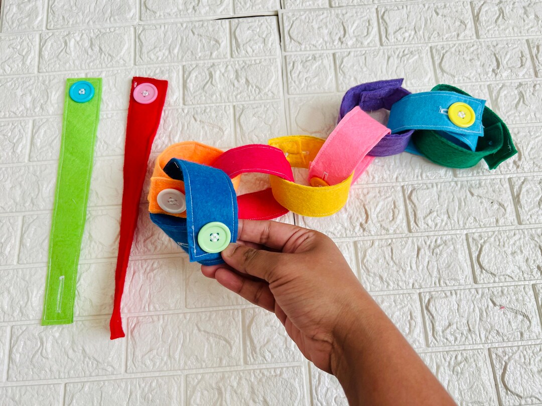 Button Snake , Montessori Learning Toys - Etsy