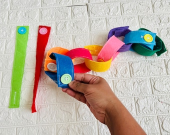 Button snake , Montessori learning toys