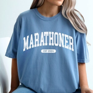 MARATHONER Comfort Colors® Tshirt Perfect Gift for Marathon runner Customized Marathon shirt Unisex Premium Marathon Finisher tee