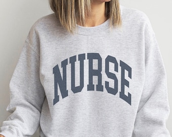 Retro Style Nurse Sweatshirt, RN Crewneck