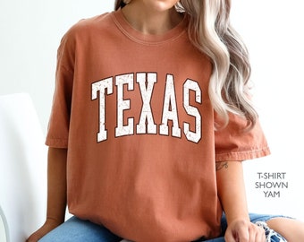 Texas Comfort Colors® Tshirt Faded Vintage Aesthetic Minimalist Texas Retro Style Texas tee Unisex Premium Game Day Texas Tshirt