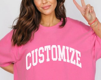 Custom Comfort Colors® T-shirt Garment Dyed Vintage Aesthetic Premium Tee Minimalist Personalized Unisex tee
