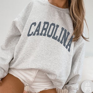 Carolina Sweatshirt Faded Vintage Aesthetic Style Carolina Crewneck Trendy State Sweatshirt Oversized Sweatshirt Tailgate Game Day