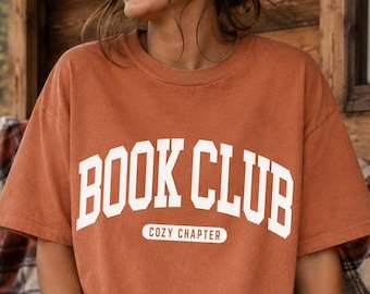 Custom Book Club Comfort Colors® T-shirt Garment Dyed Vintage Aesthetic Unisex Book Club Tee