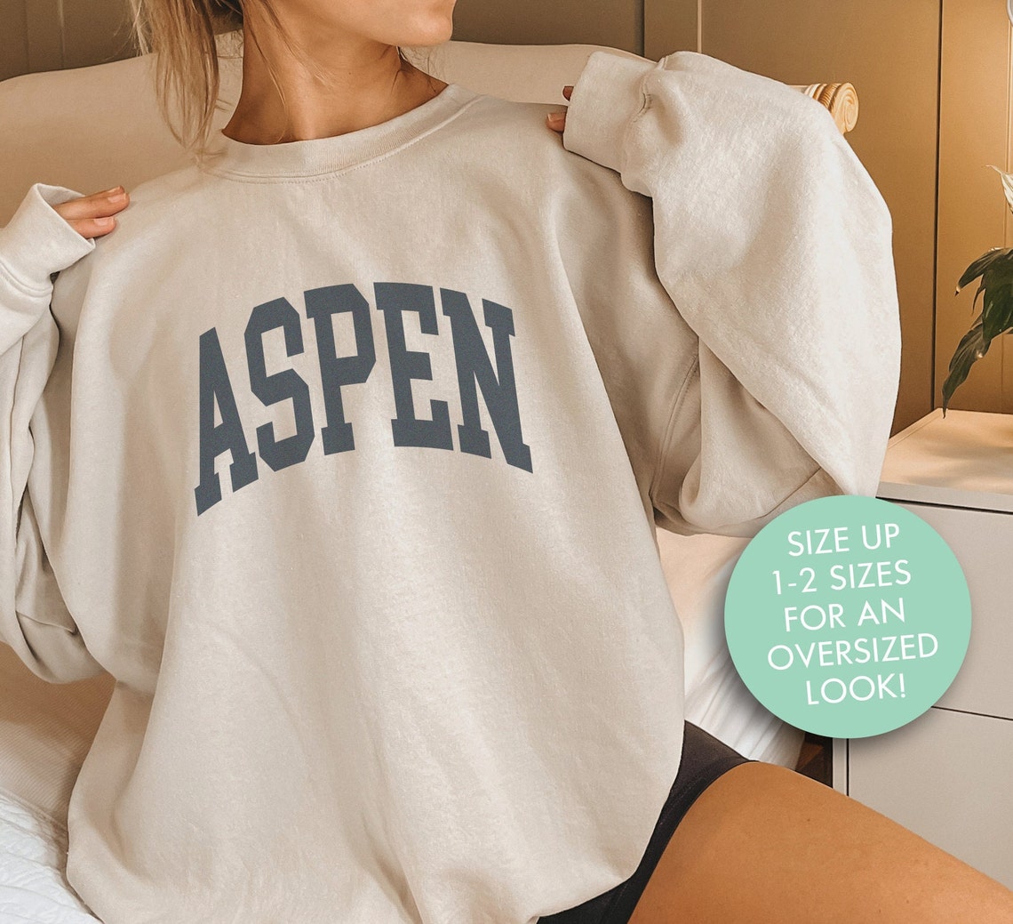 Aspen Sweatshirt Faded Vintage Aesthetic Aspen Colorado Etsy