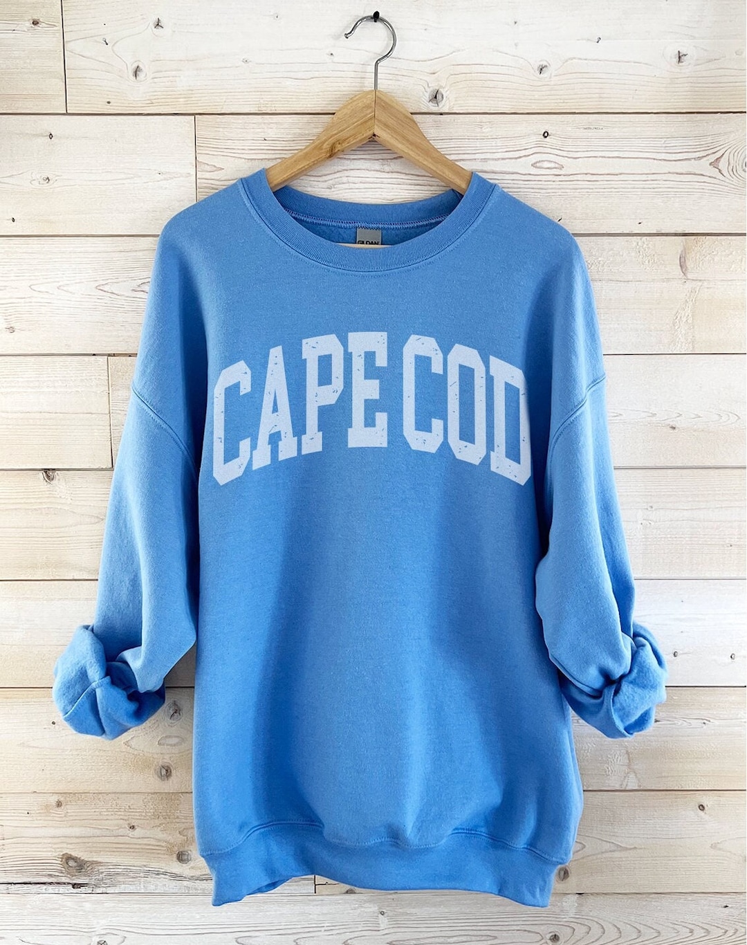 Cape Cod Beachy Sweatshirt Distressed Lettering Faded Vintage Etsy