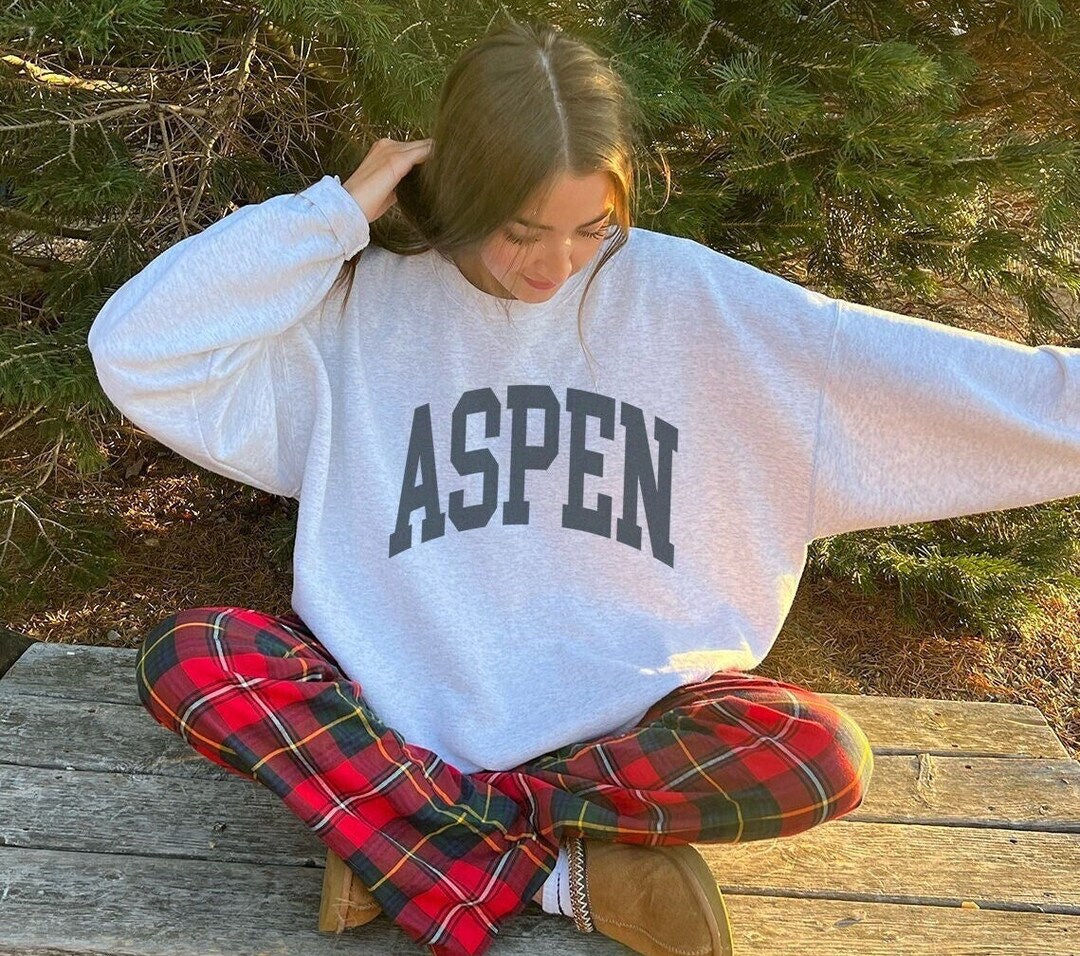 Aspen Sweatshirt Faded Vintage Aesthetic Aspen Colorado Etsy