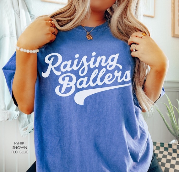 Raising Ballers tshirt Comfort Colors® Vintage Aesthetic tee Sports Mom tee Sports Dad Shirt Tailgating Shirt Premium Unisex Sports Tshirt