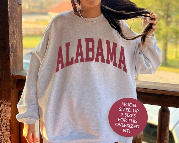 Alabama Sweatshirt Aesthetic Varsity Style Crewneck Cute Cozy Retro Style Alabama Sweatshirt Alabama Unisex Crewneck Etsy Ireland