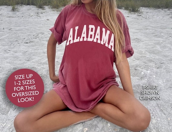Alabama Comfort Colors® Tshirt Vintage Aesthetic Game Day Tee Alabama Football Fan Shirt Tailgate Alabama Crewneck Oversized Tee