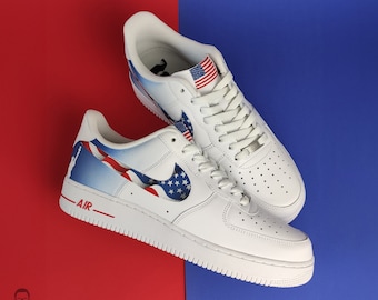 Air Force 1 Custom United States Shoes For Men, For Women, For Kids, United States of America Flag, Patriot Gift