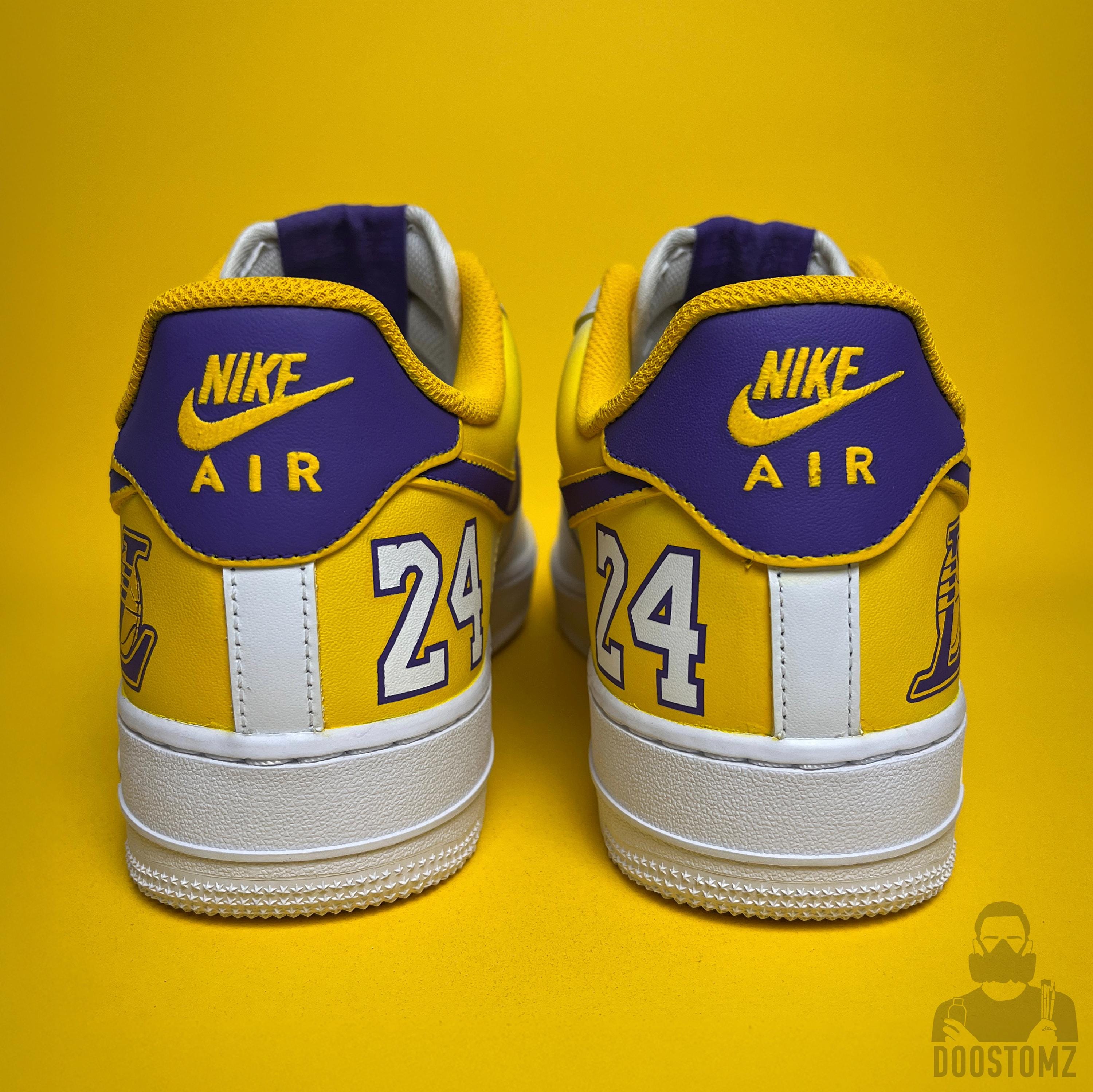 Custom Lakers Airforce Ones Customize Your Own NBA themed sneakers with NBA Legends  main image 4
