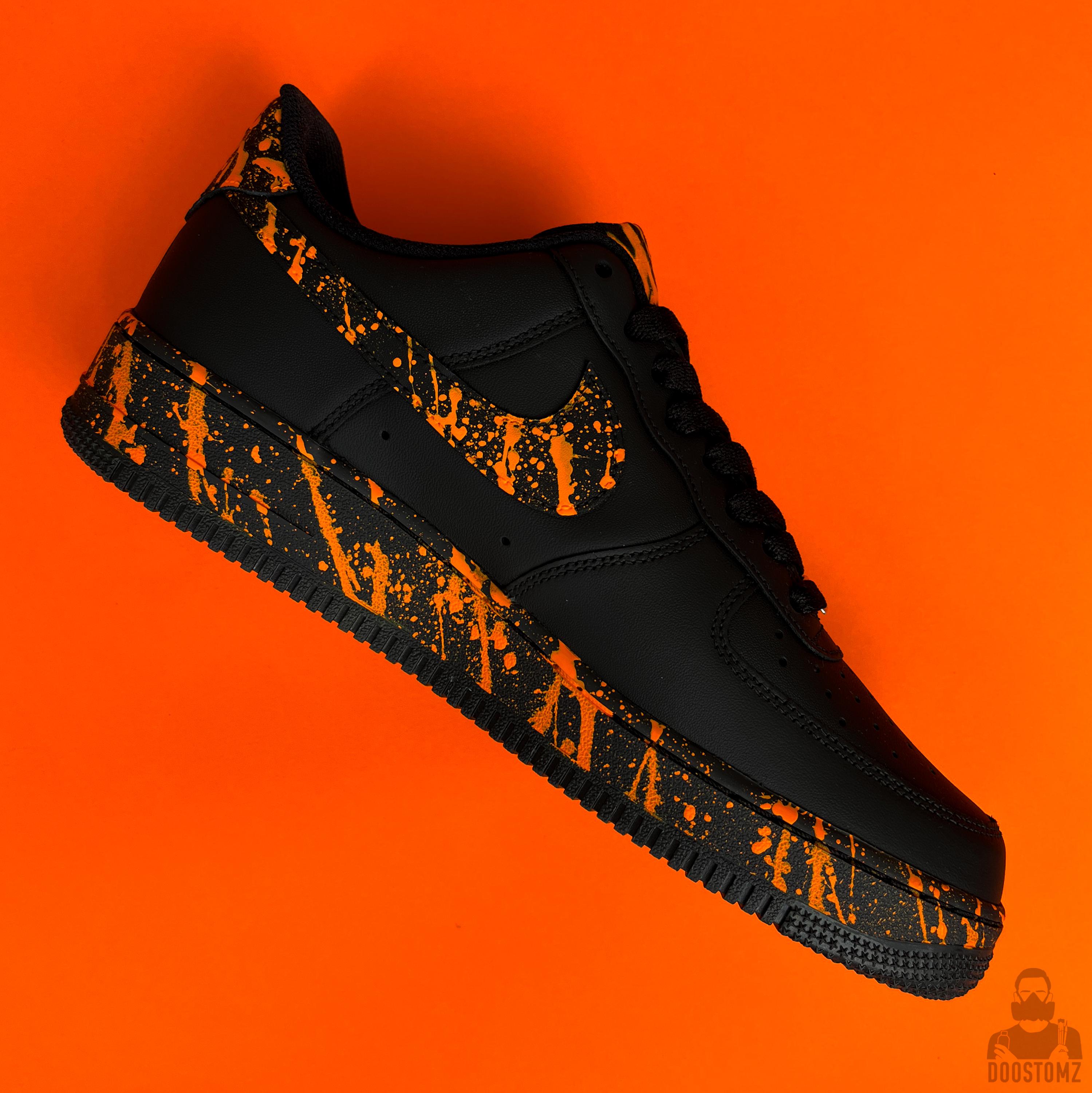 painted black air force ones