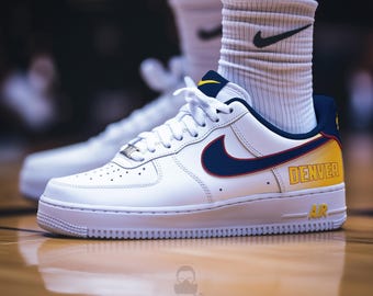 Denver Nuggets Inspired Air Force Custom Nike Sneakers