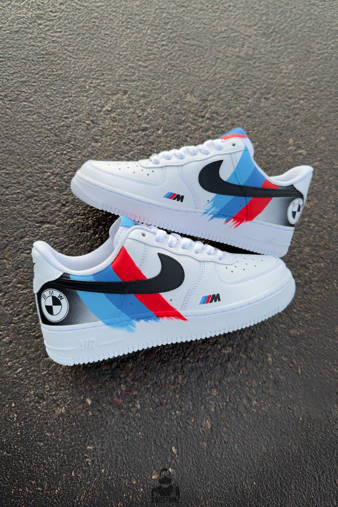 Baskets Air Force 1 Custom BMW - Taille 42 EU, Blanc - Neuf Avec Boîte - Modèle Unique