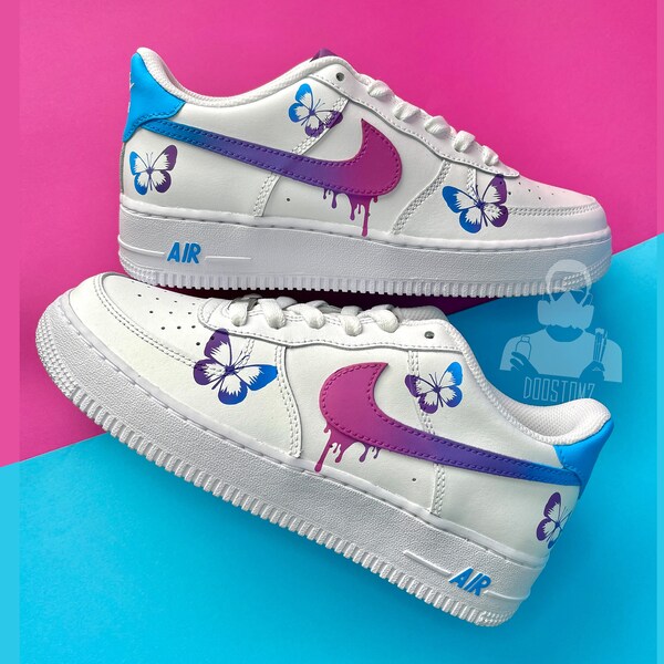 drippy nike air force 1 butterfly
