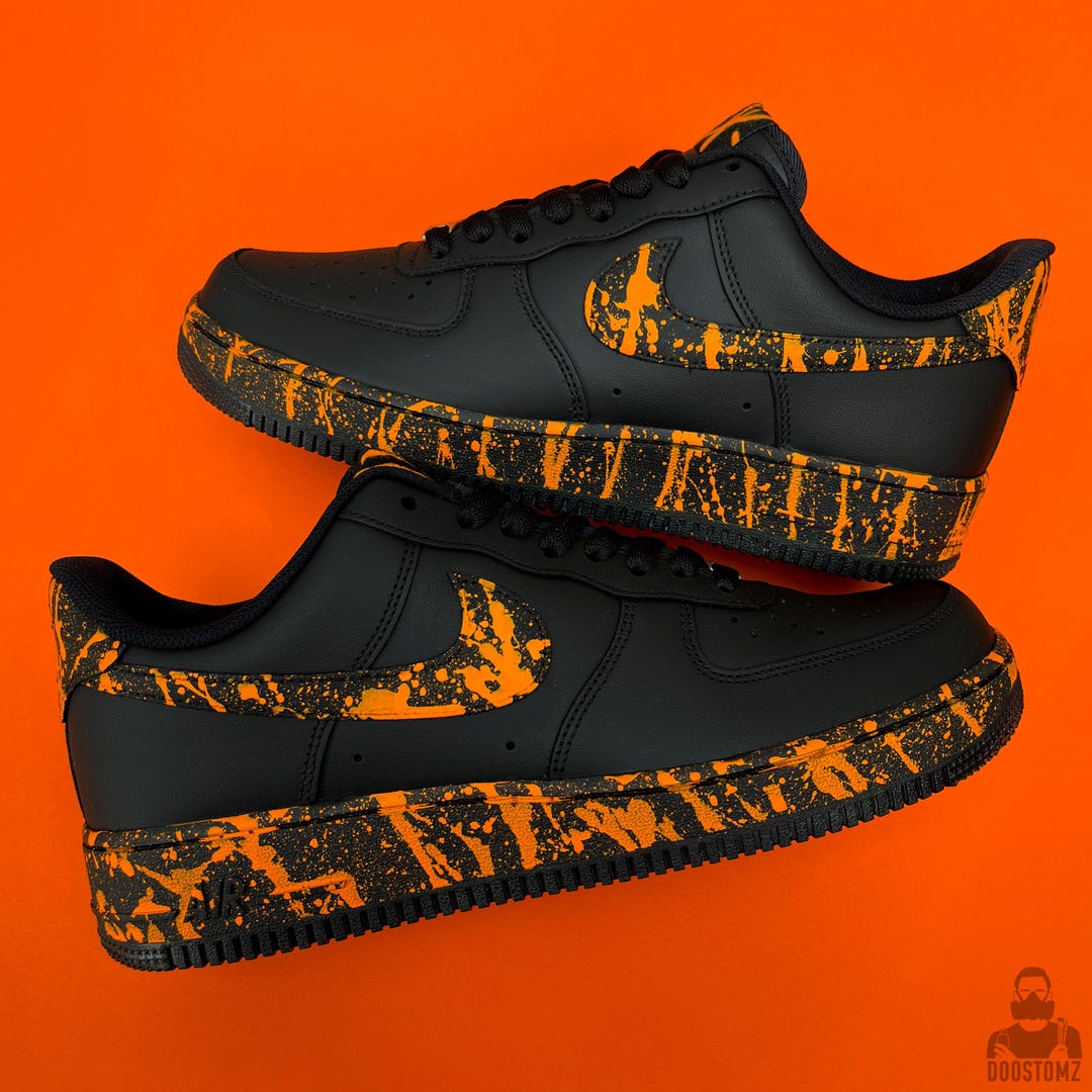 black air force with orange