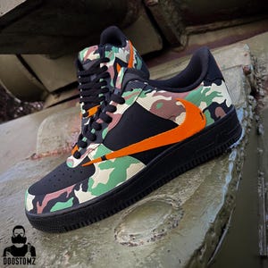 Personalisierte Nike Air Force 1 Camo | Handbemalte AF1 Custom Sneakers | Nike benutzerdefinierte Schuhe | Personalisierte Geschenke