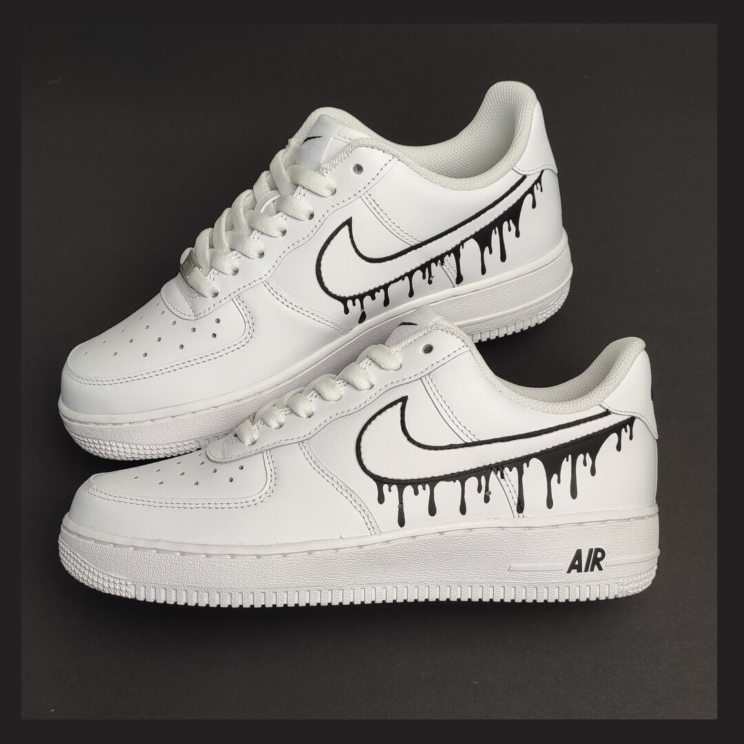 air force 1 dripping black