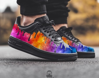 Custom Air Force 1 Drip Colors Explosion AF1 Hand Painted Sneakers