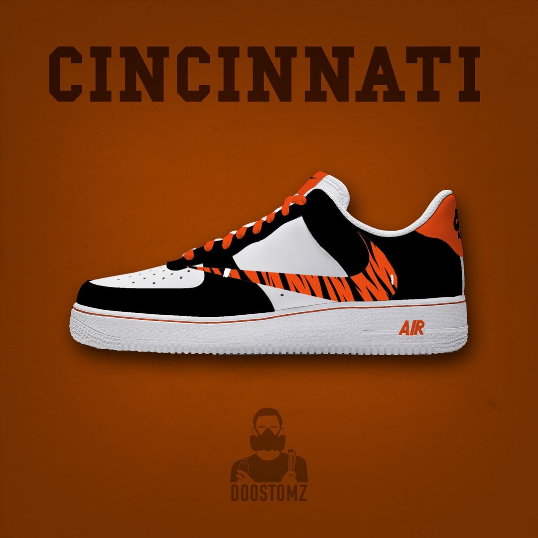 Cincinnati Football Team Custom Nike Air Force 1 Hand Painted AF1