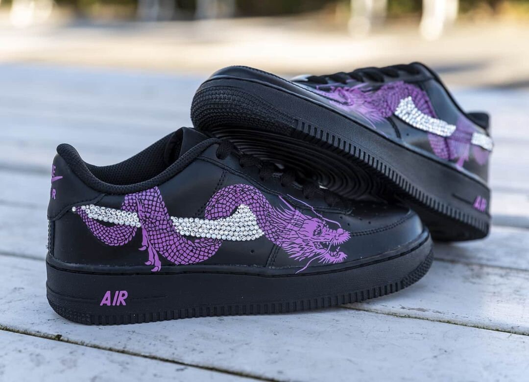 Black Lilac Custom Air Force Black And Purple Air Forces Outlet