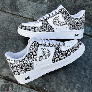 Custom Air Force 1 Bandana Shoes | Nike Custom AF1 Sneakers | Personalized Gifts for Her | Handpainted Shoes for Him | Pick Your Color