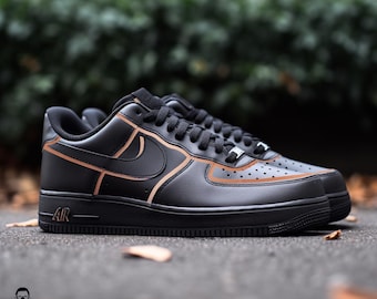 Hand Painted Copper Air Force 1 Custom Sneakers