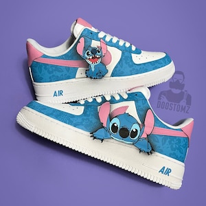 Nike Air Force 1 Stitch para mujer, zapatilla de deporte pintada a