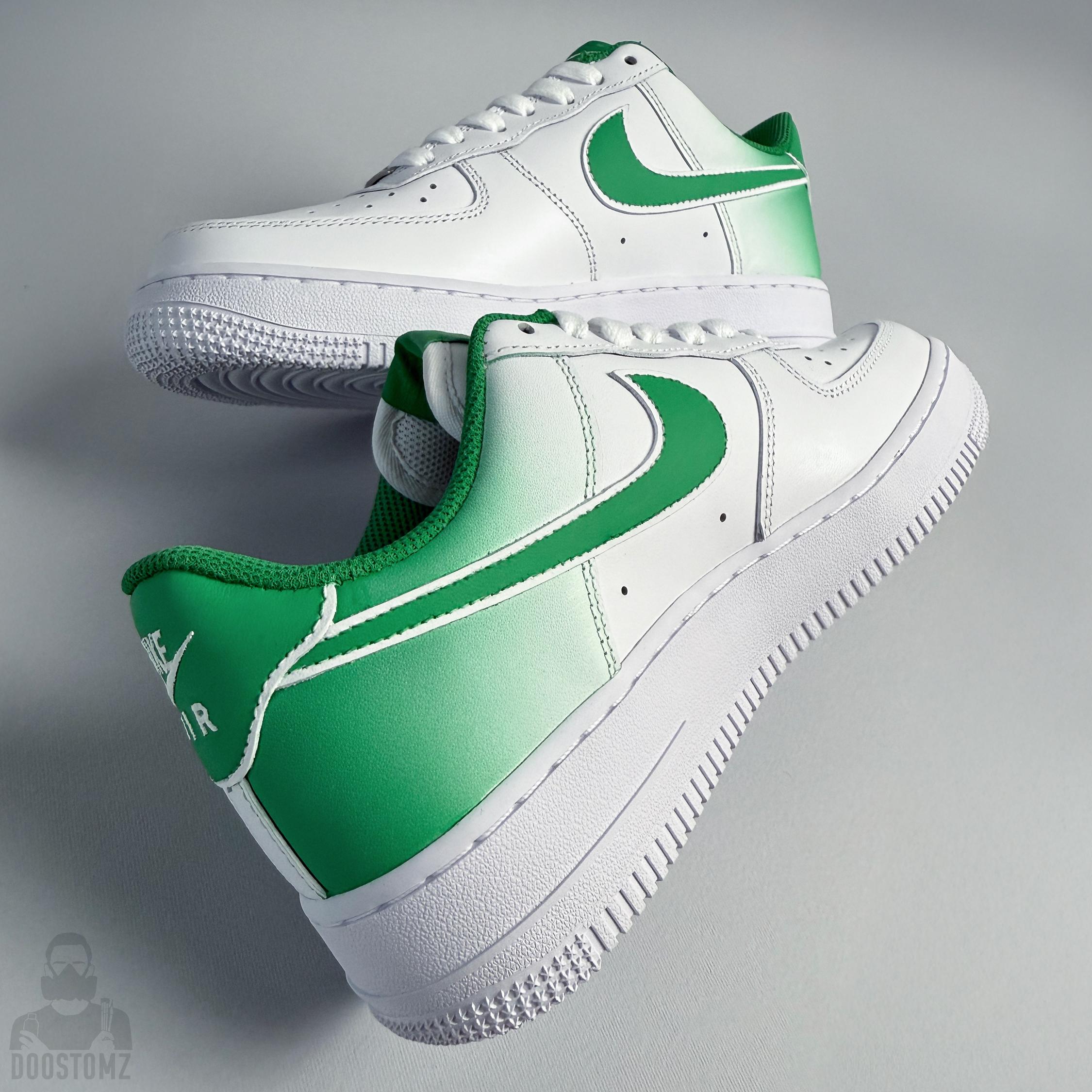 2017 Nike Air Force 1 AF1 ID Low CELTICS Stamped Sample 1/1 9m Tatum Rookie Year Hand Painted Air Force 1 Celtics | Custom AF1 Sneakers - Etsy main image 2