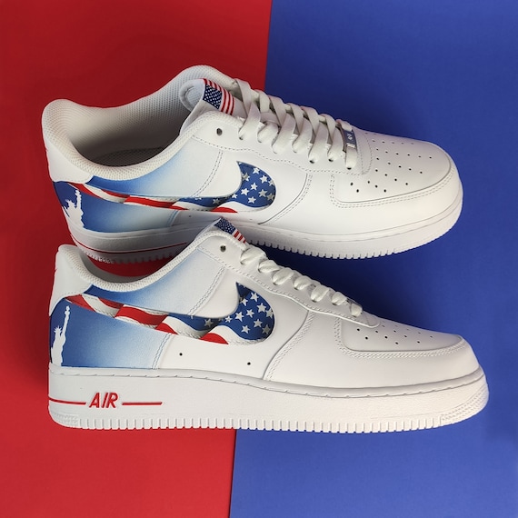 Air Force 1 Aangepaste Verenigde Staten Schoenen Voor Mannen - Etsy  Nederland