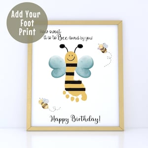 Printable Happy Birthday Handprint Art, Custom Birthday Gift, Handprint Keepsake from Child to Parent Grandparent Teacher Godparent Aunt