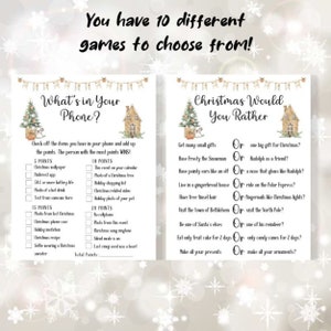 10 Christmas Family Games Bundle, Printable Games for Kids, Printable ...