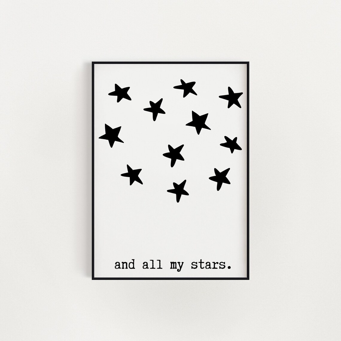 Moon and Stars Nursery Wall Art Digital Download Set of 3 Etsy