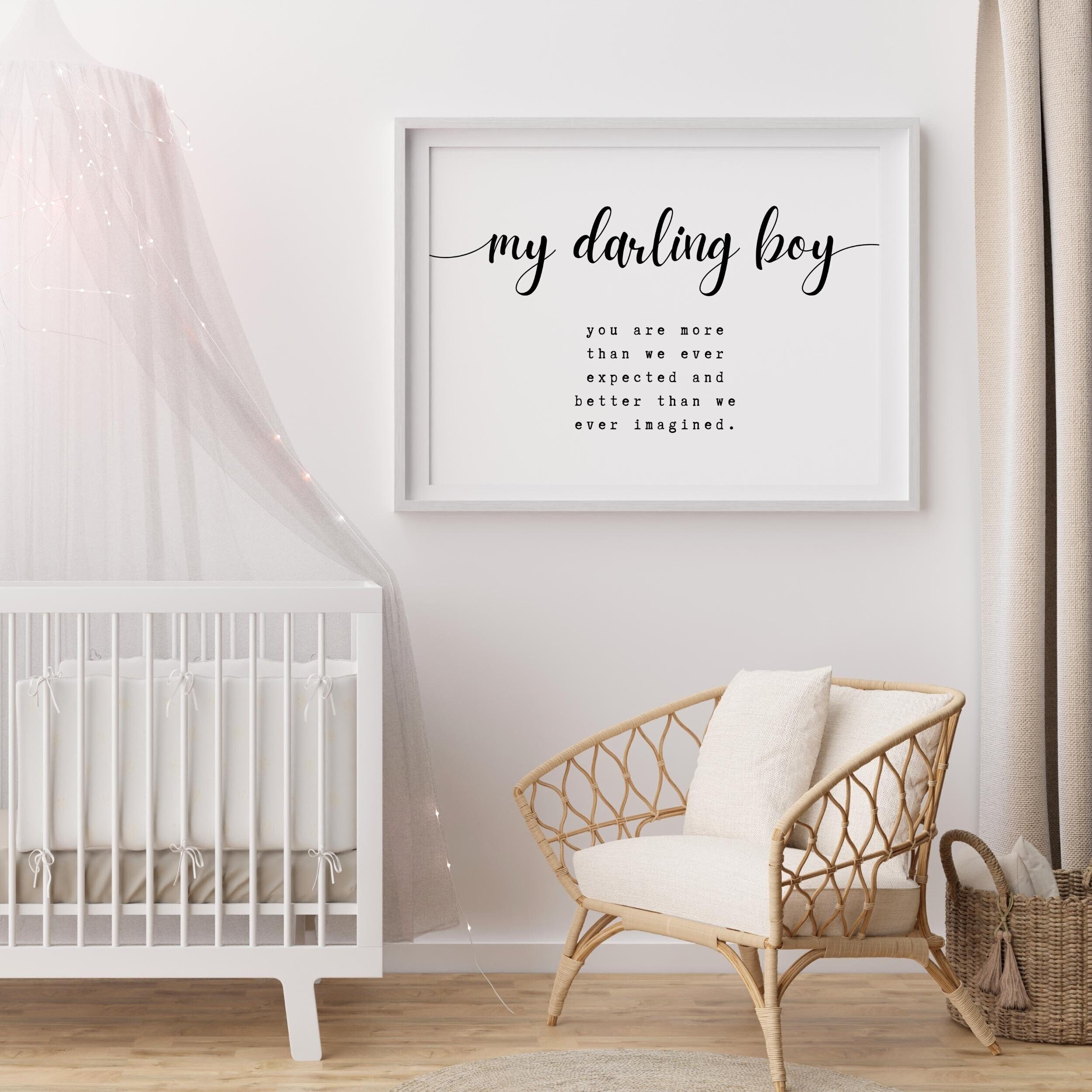 Boy Nursery Quote Printable You Are More Than We Ever Expected