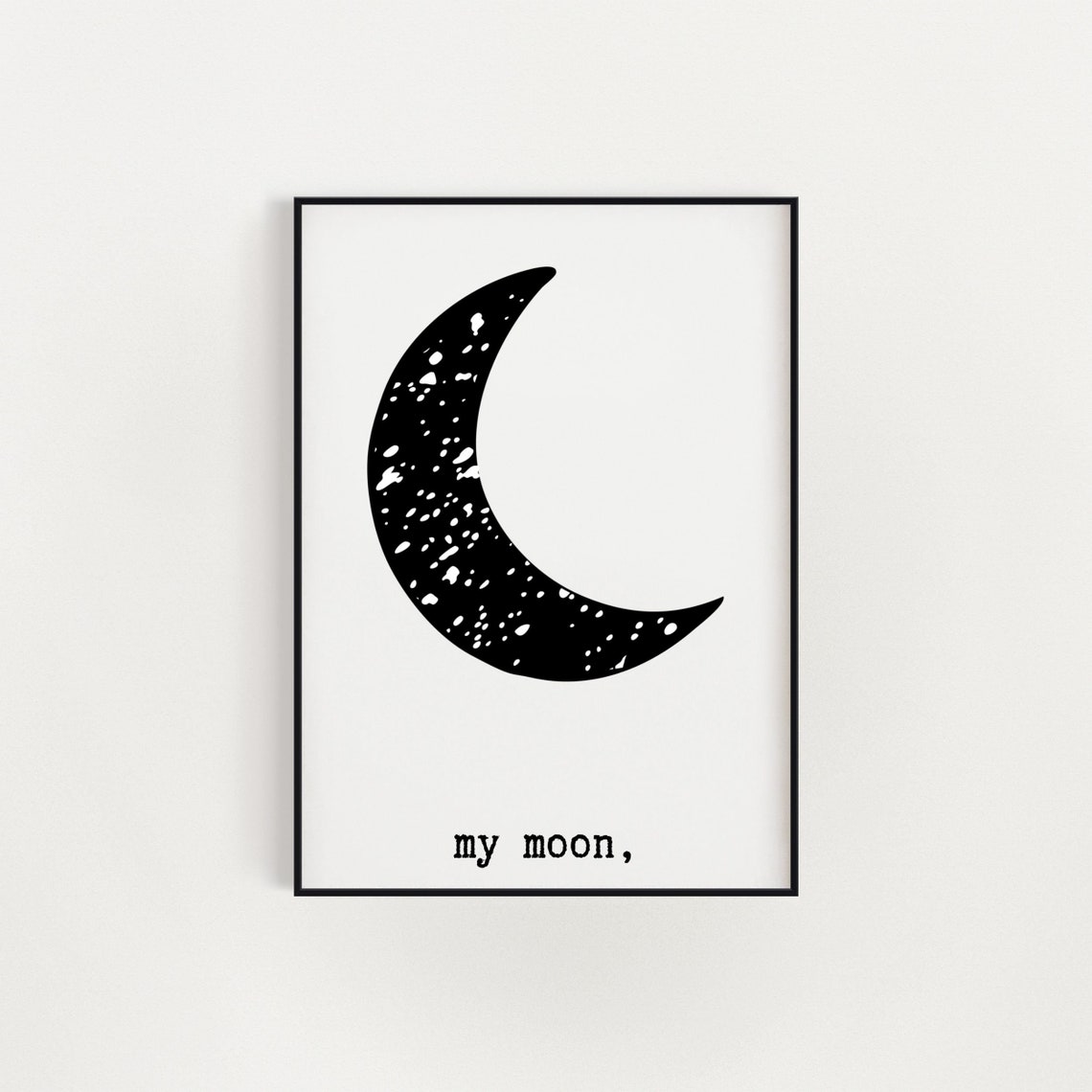 Moon and Stars Nursery Wall Art Digital Download Set of 3 Etsy
