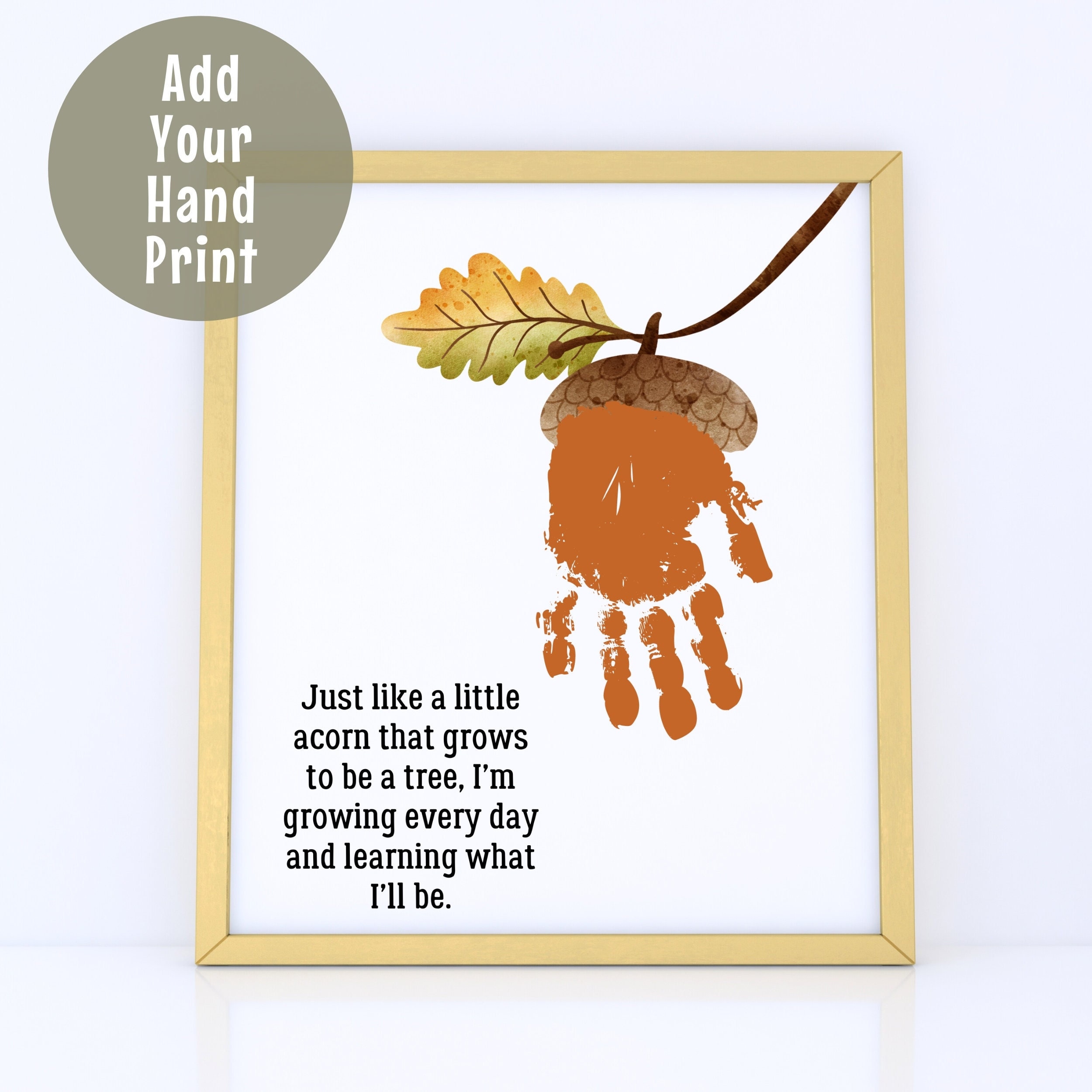 Acorn Handprint Preschool Craft