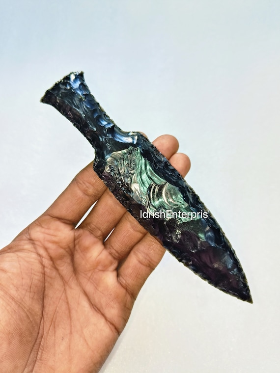 手打ち黒曜石アタメ - 儀式用短剣、ウィッカ祭壇ナイフ - Etsy 日本
