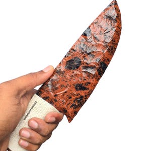 Mahogany Obsidian Ritual Athame: Thread Wrapped Handle, Shamanic Tool,Obsidian Dagger,Obsidian Handcrafted Knife.
