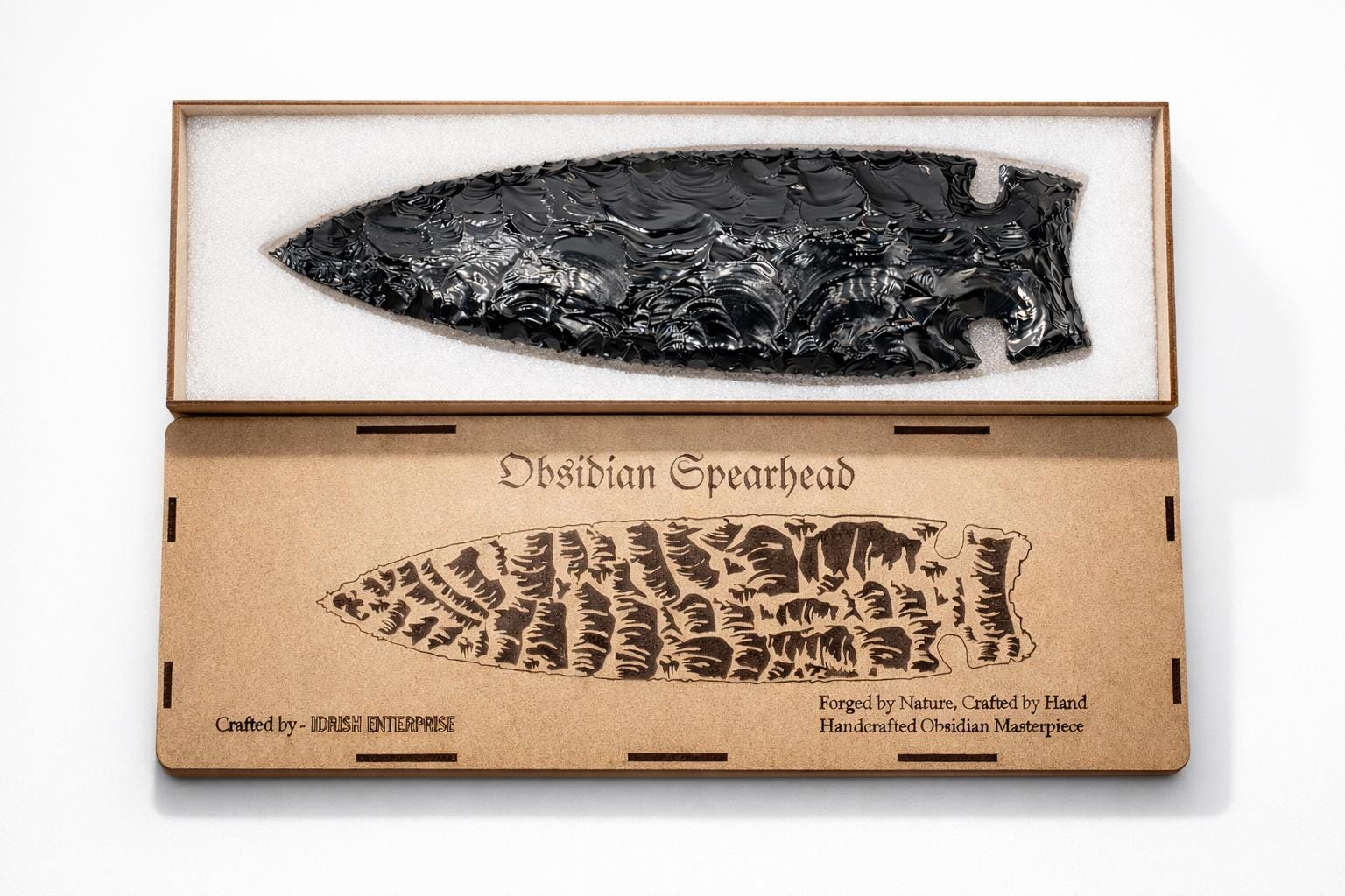 大型黒曜石の槍先：10インチの火山ガラス工芸品のレプリカ - Etsy 日本