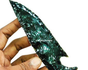 Beautiful Black Obsidian Athame Obsidian Knife, Handmade Stone Knife Gift For Her, Hand Knapped Obsidian Daggers Crystal Knife 5.5-6&quot; Inches