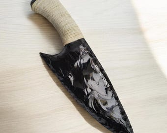 天然手彫り黒曜石ナイフ、クリスタルクォーツダガー、ヒール 天然手彫り黒曜石ナイフ、クリスタルクォーツダガー、ヒール