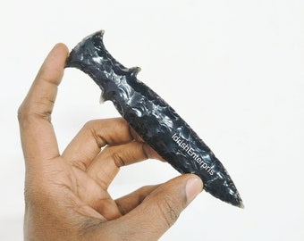 黒曜石のクナイ Amazon | [N2 stone Natural] 黒曜石の石刃 (石鏃/石器/obsidian