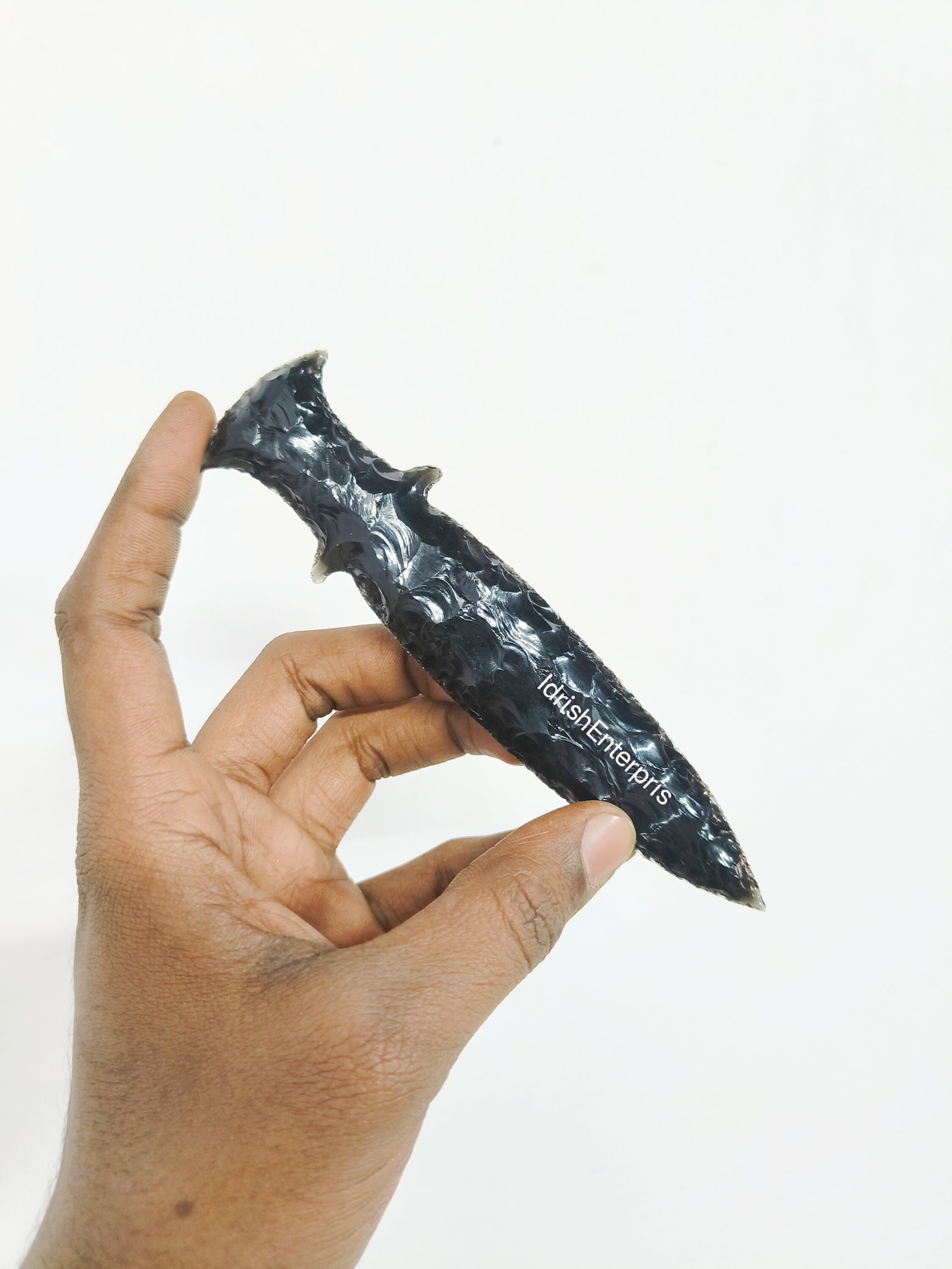 黒曜石のアタメ黒曜石ナイフ、男性用ハンドメイドナイフ、宝石