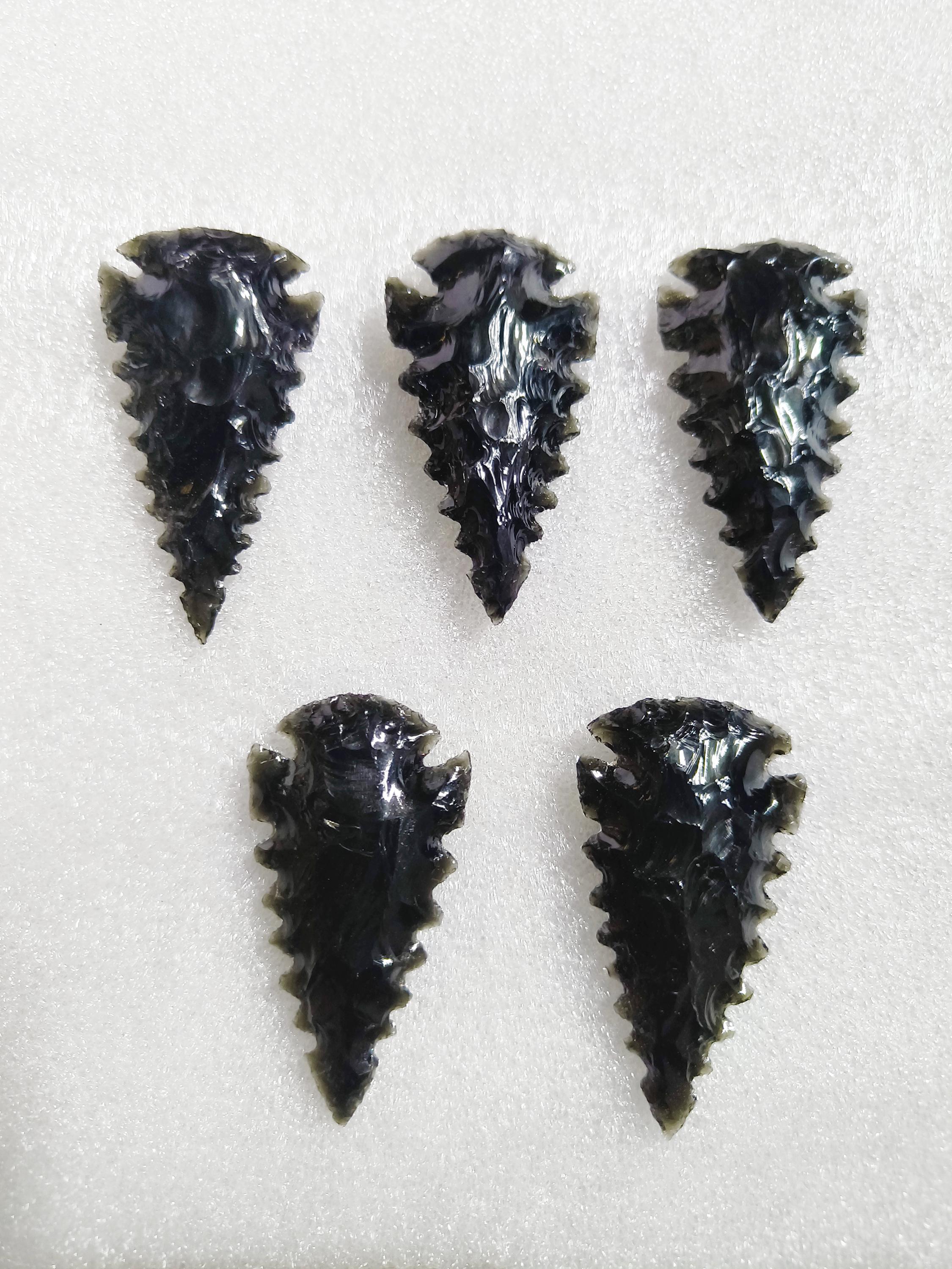 Genuine Mini Obsidian Arrowheads – 2.5-3.5cm Natural Stones (5 To 100 Pieces) For Crafts & Collection-1272706